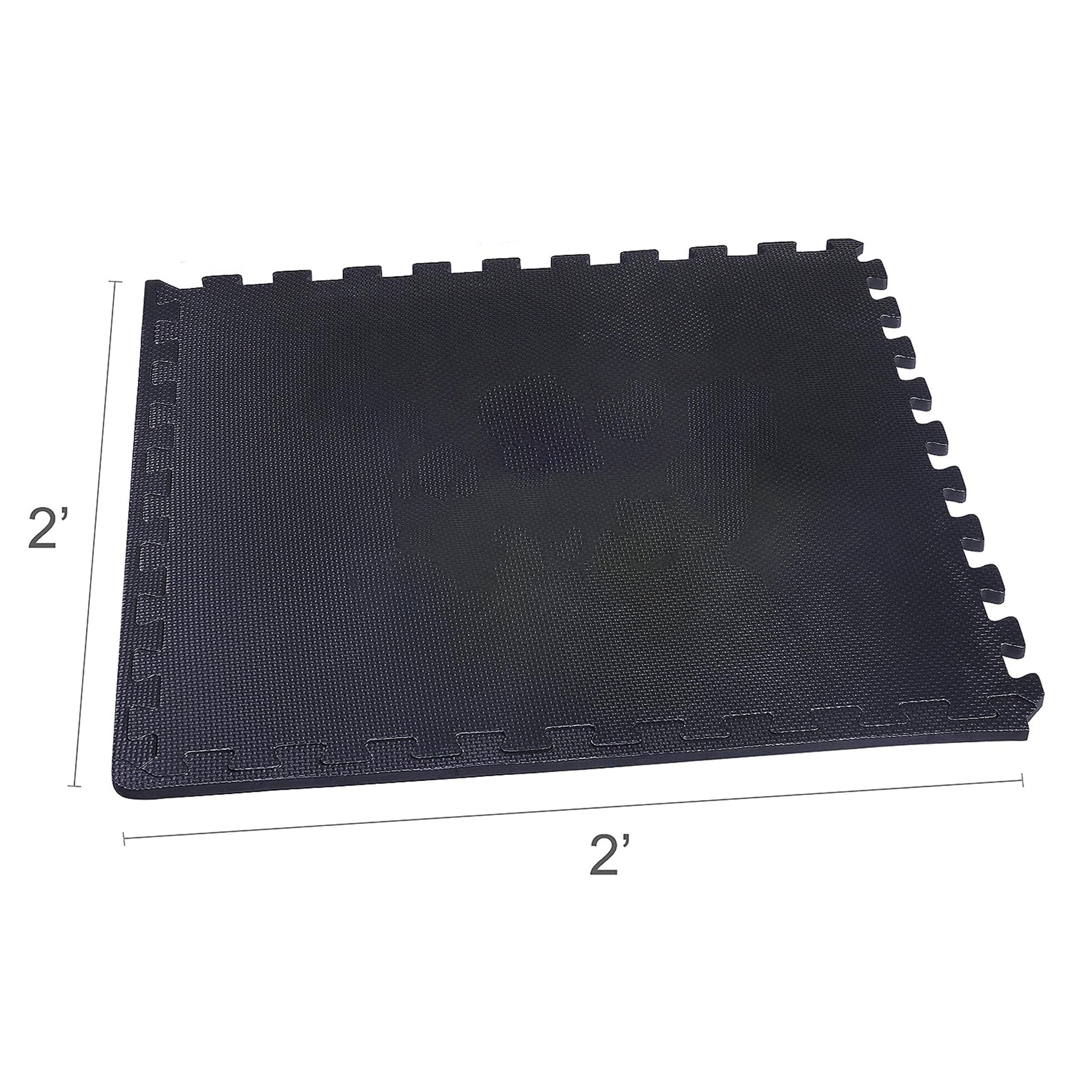 BalanceFrom 72 Sq Ft Interlocking EVA Foam Exercise Mat Tiles, Black (Used) - VMInnovations