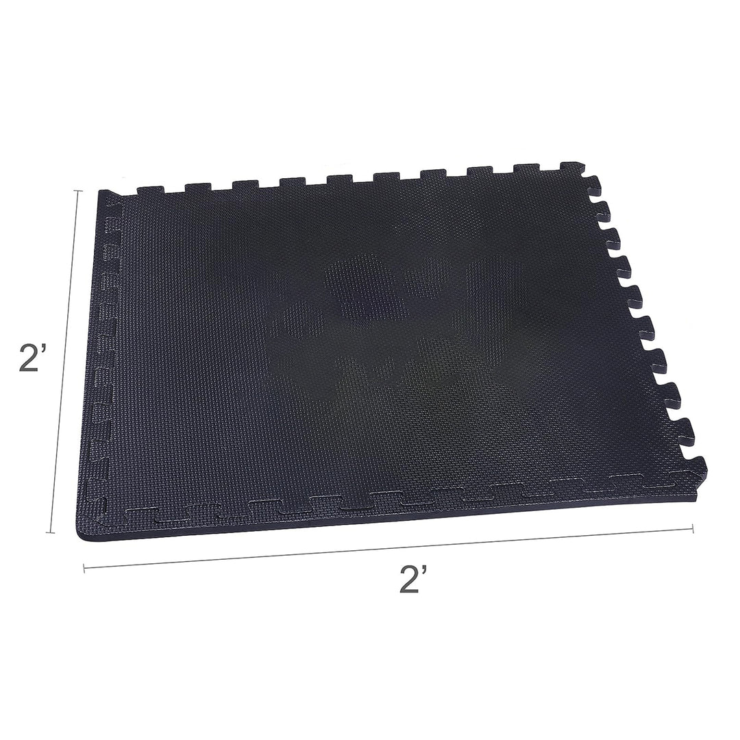 BalanceFrom Fitness 72 Sq Ft EVA Foam Exercise Mat Tiles, Black (Open Box) - VMInnovations