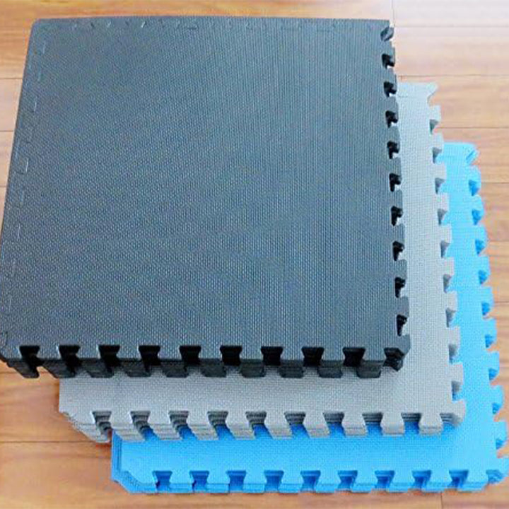 BalanceFrom Fitness 72 Sq Ft EVA Foam Exercise Mat Tiles, Black (Open Box) - VMInnovations