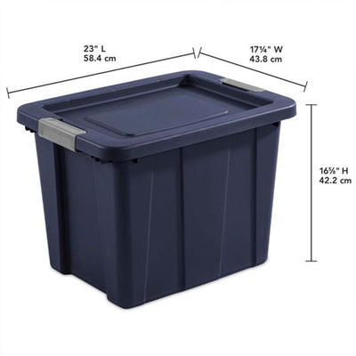 Sterilite 18 Gal Latching Tuff1 Stackable Storage Tote w/ Latching Lid, 12 Pack