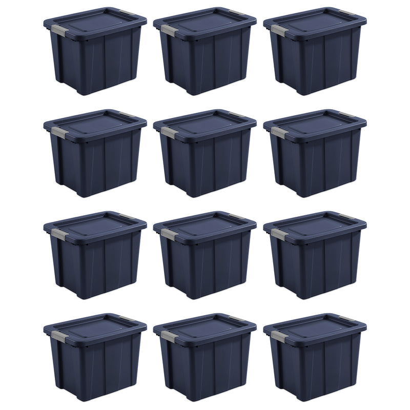 Sterilite 18 Gal Latching Tuff1 Stackable Storage Tote w/ Latching Lid, 12 Pack