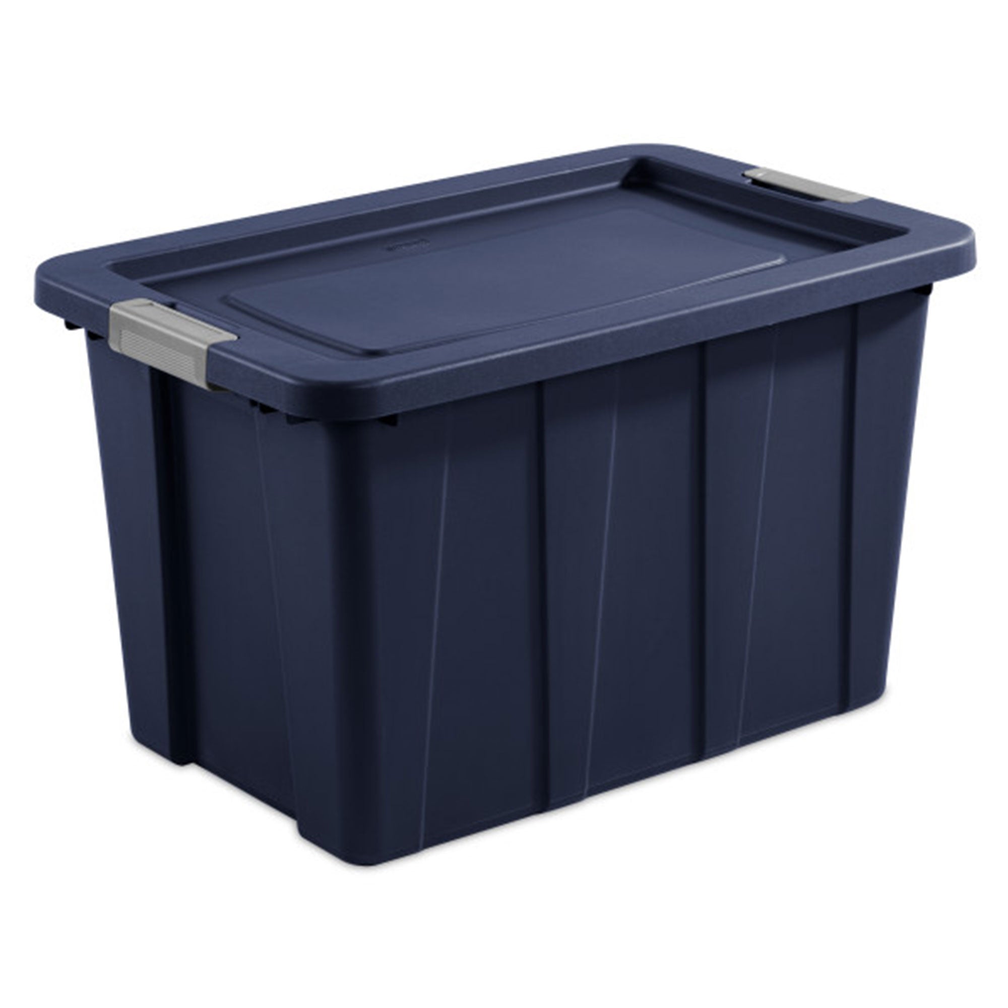 Sterilite Tuff1 30 Gal Plastic Storage Tote Bin w/ Latching Lid, Blue (12 Pack) - VMInnovations
