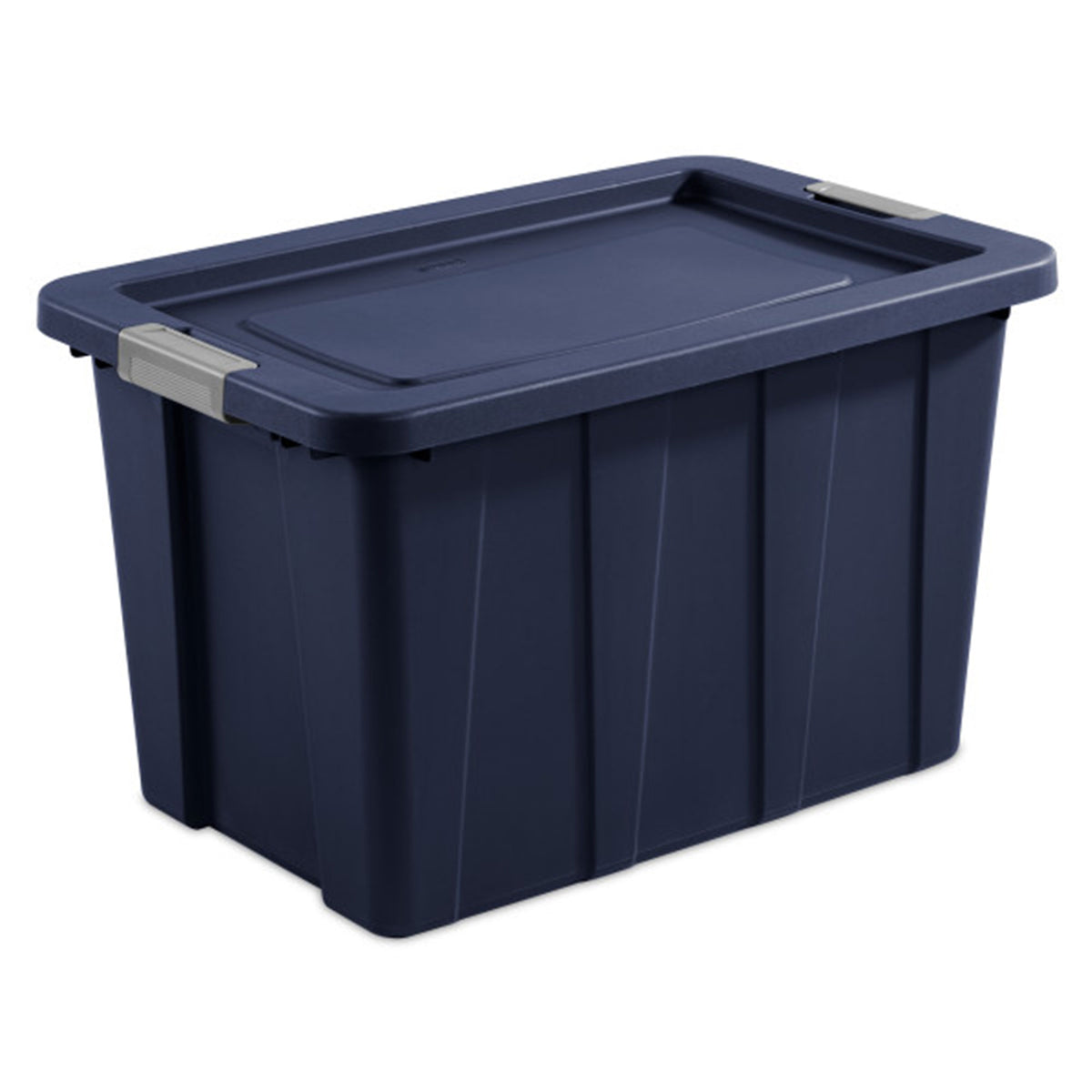 Sterilite Tuff1 30 Gallon Plastic Storage Tote Bin w/Latching Lid, Blue (4 Pack) - VMInnovations