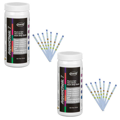 200) New Aquachek 551236 7 In 1 Silver Swimming Pool Spa Chlorine pH Test Strips