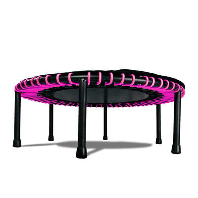 LEAPS & REBOUNDS 40" Adjustable Stability Bar with 40" Fitness Trampoline, Pink