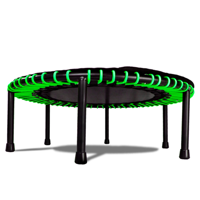 LEAPS & REBOUNDS 48" Adjustable Stability Bar with 48" Fitness Trampoline, Green