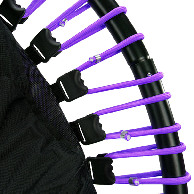 LEAPS & REBOUNDS 48" Adjustable Stability Bar w/ 48" Fitness Trampoline, Purple