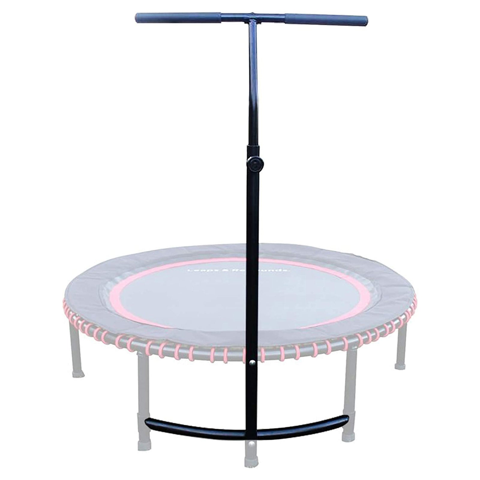 LEAPS & REBOUNDS 48" Adjustable Stability Bar w/ 48" Fitness Trampoline, Orange - VMInnovations