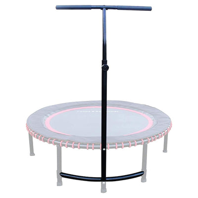 LEAPS & REBOUNDS 48" Adjustable Stability Bar w/ 48" Fitness Trampoline, Orange - VMInnovations