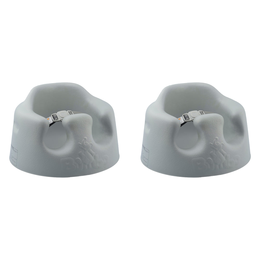 Bumbo Infant Soft Foam Floor Seat with 3 Point Adjustable Harness, Gray (2 Pack)