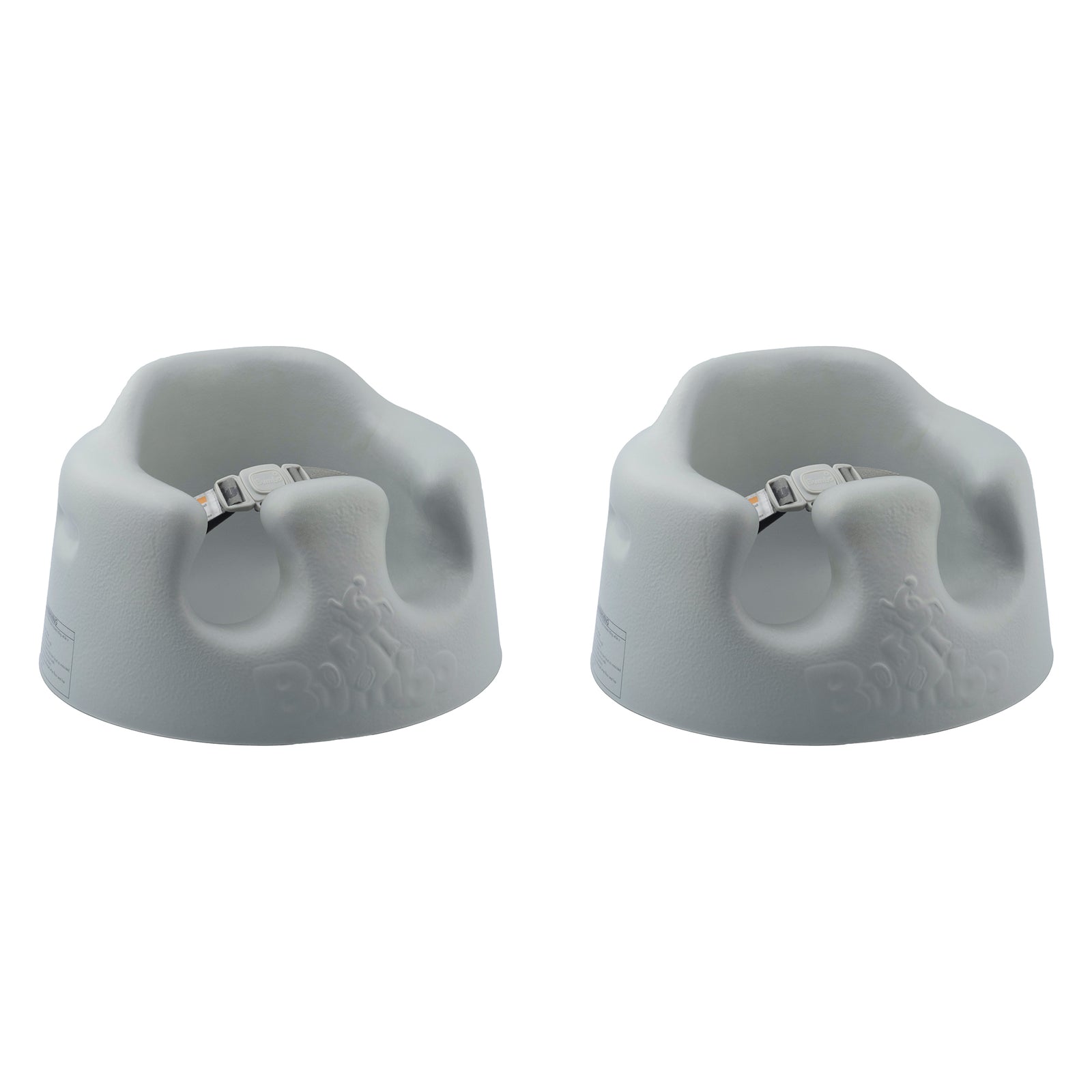 Bumbo Infant Soft Foam Floor Seat with 3 Point Adjustable Harness, Gray (2 Pack) - VMInnovations