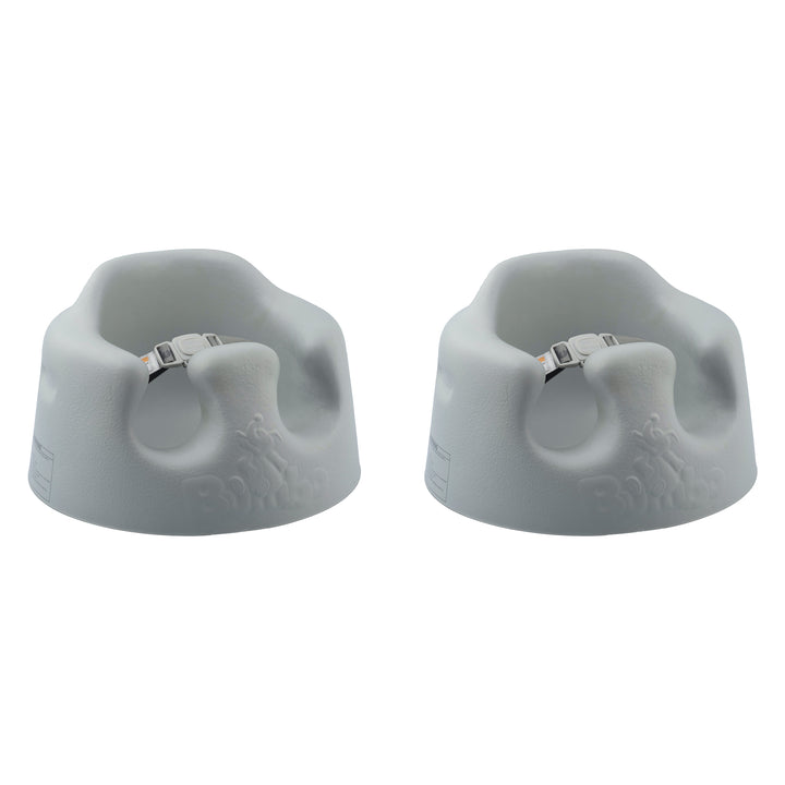 Bumbo Infant Soft Foam Floor Seat with 3 Point Adjustable Harness, Gray (2 Pack)