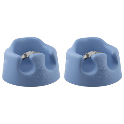 Bumbo Baby Soft Foam Wide Floor Seat w/3 Point Adjustable Harness, 2 Pack, Blue - VMInnovations
