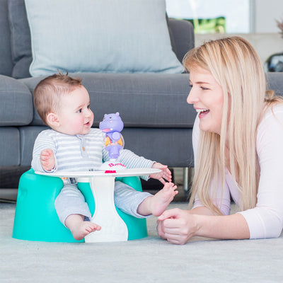 Bumbo Baby Soft Foam Wide Floor Seat w/3 Point Adjustable Harness, Aqua (2 Pack) - VMInnovations