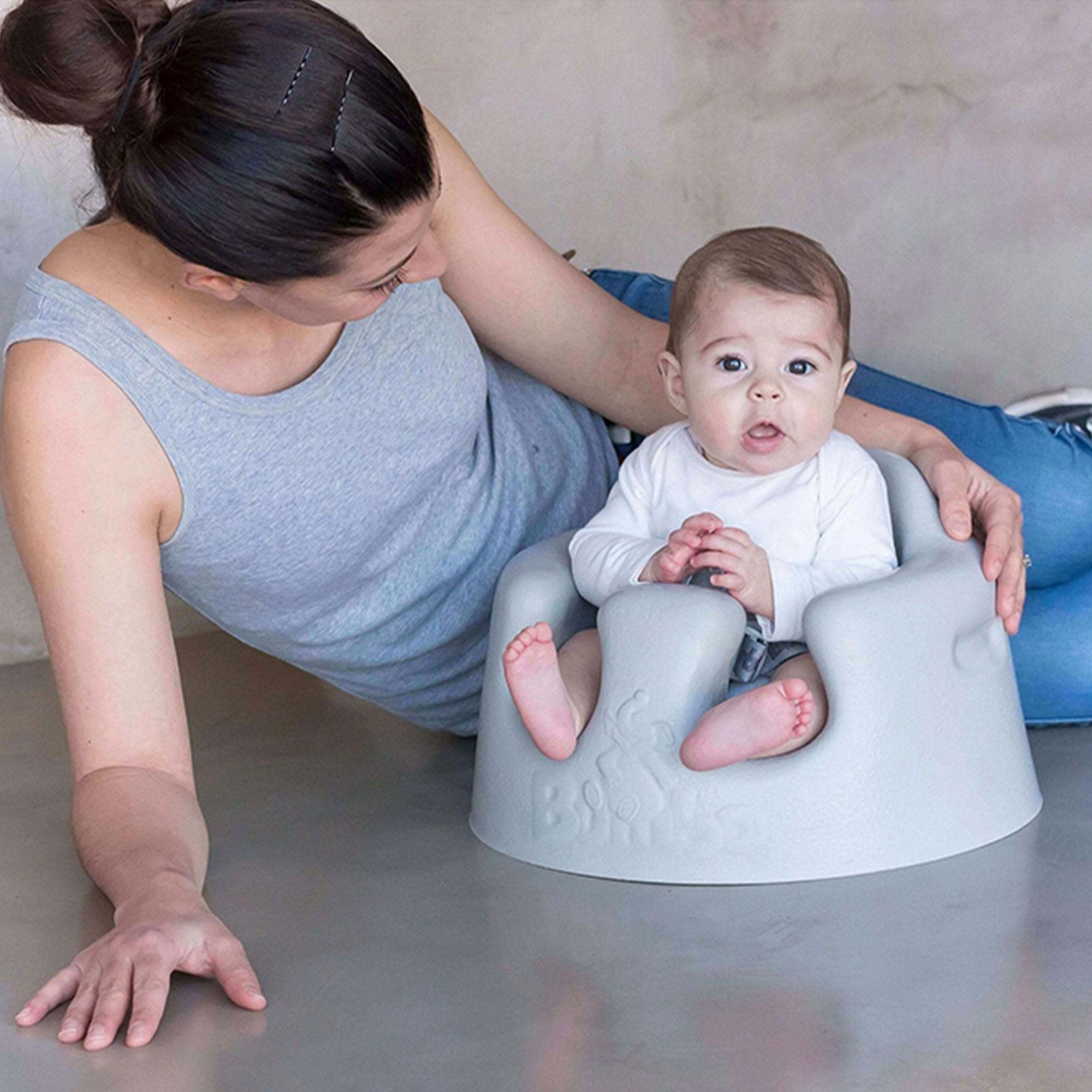 Bumbo Baby Soft Foam Wide Floor Seat w/3 Point Adjustable Harness, Aqua (2 Pack) - VMInnovations