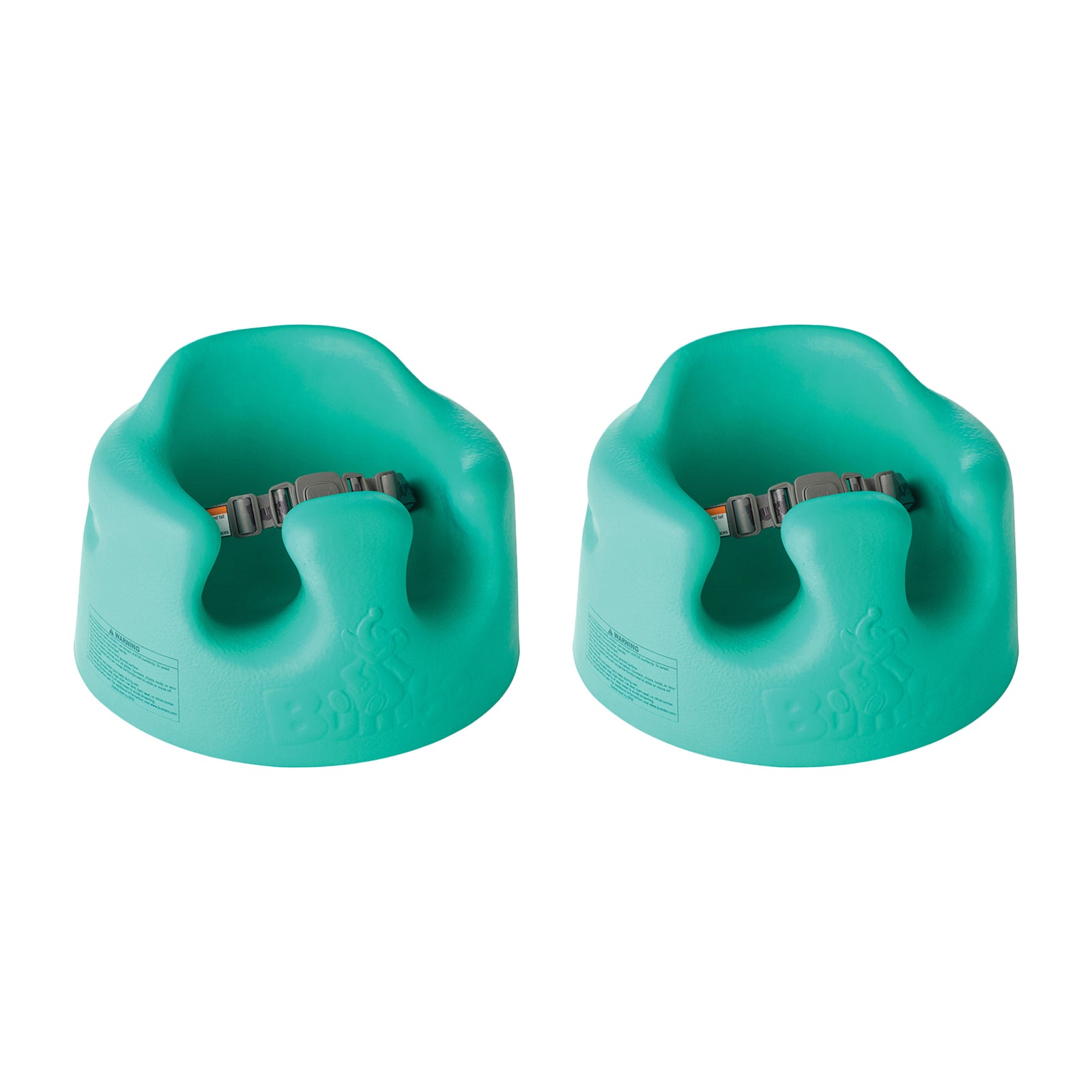 Bumbo Baby Soft Foam Wide Floor Seat w/3 Point Adjustable Harness, Aqua (2 Pack) - VMInnovations