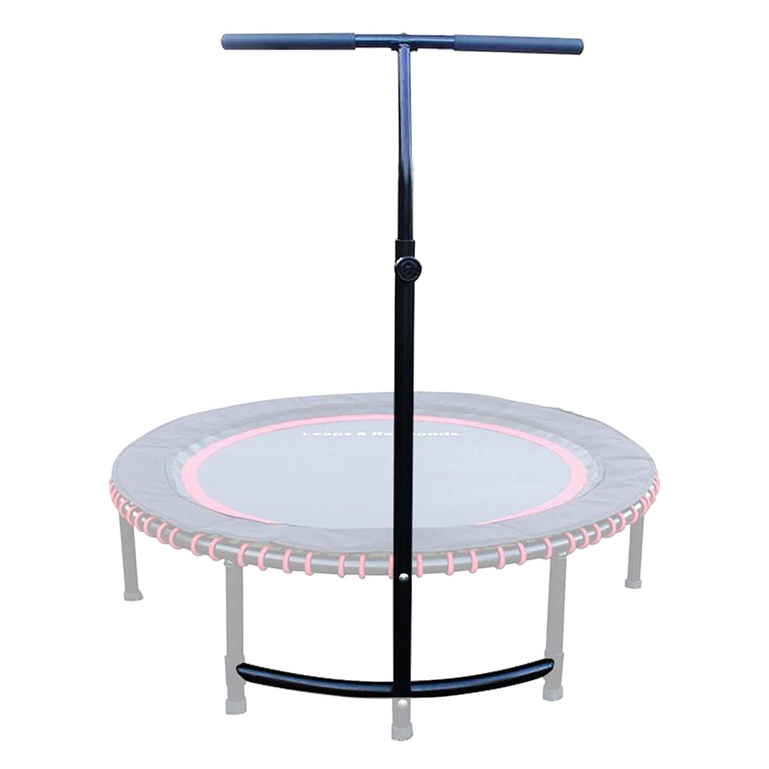 LEAPS & REBOUNDS 40" Adjustable Stability Bar w/ 40" Fitness Trampoline, Orange - VMInnovations