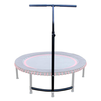 LEAPS & REBOUNDS 40" Adjustable Stability Bar w/ 40" Fitness Trampoline, Orange - VMInnovations