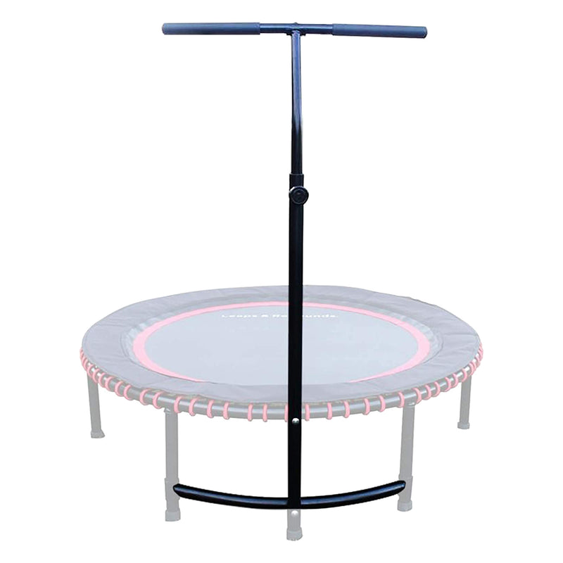 LEAPS & REBOUNDS 40" Adjustable Stability Bar with 40" Fitness Trampoline, Gray