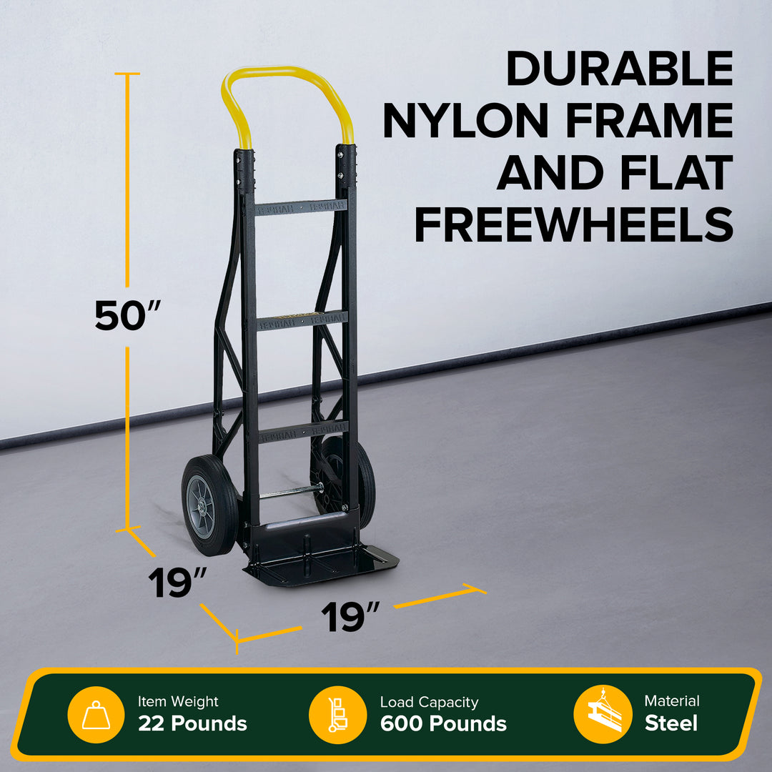 Harper Trucks Flat Free 600lb Capacity Heavy-Duty Nylon Hand Dolly Cart (Used) - VMInnovations