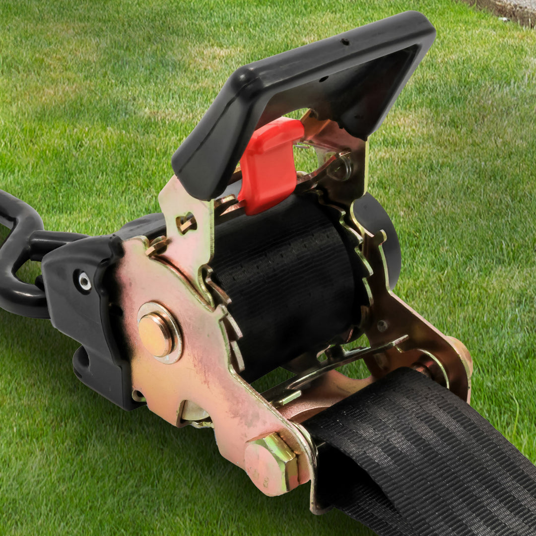 Camco Retractable Transom Tie Down Bolt On Straps, 2" x 5.5' (2 Straps) (Used)