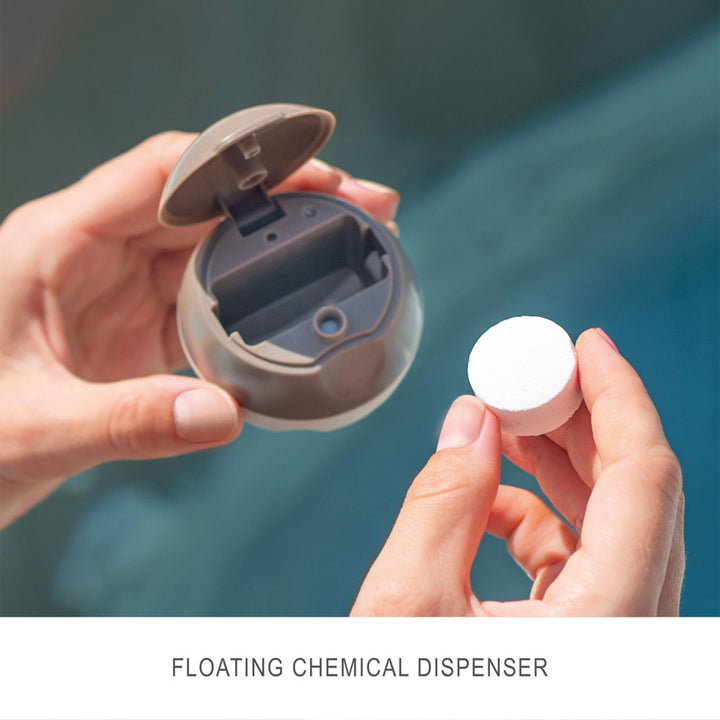 Intex SimpleSpa Bubble Massage 4 Person Inflatable Hot Tub with Insulated Cover - VMInnovations