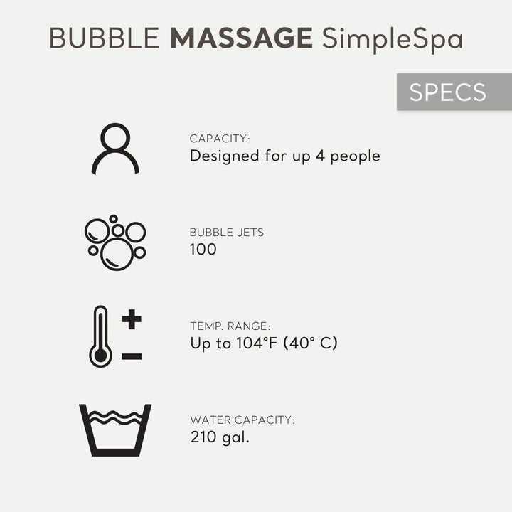 Intex SimpleSpa Bubble Massage 4 Person Inflatable Hot Tub w/ Cover (Open Box)