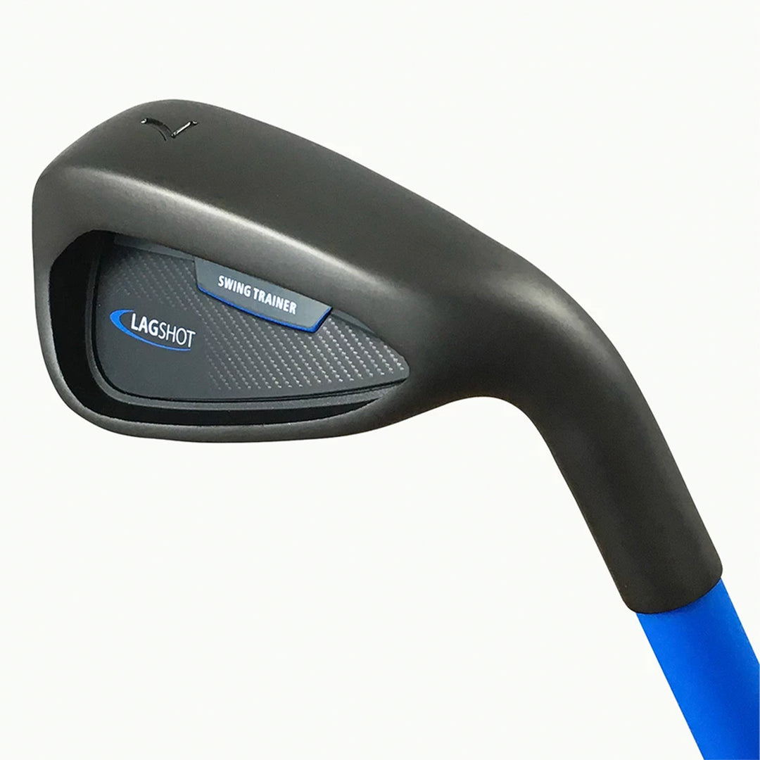 Lag Shot 7 Iron Golf Swing Trainer Stick-Right Handed Men, Black/Blue (Open Box) - VMInnovations