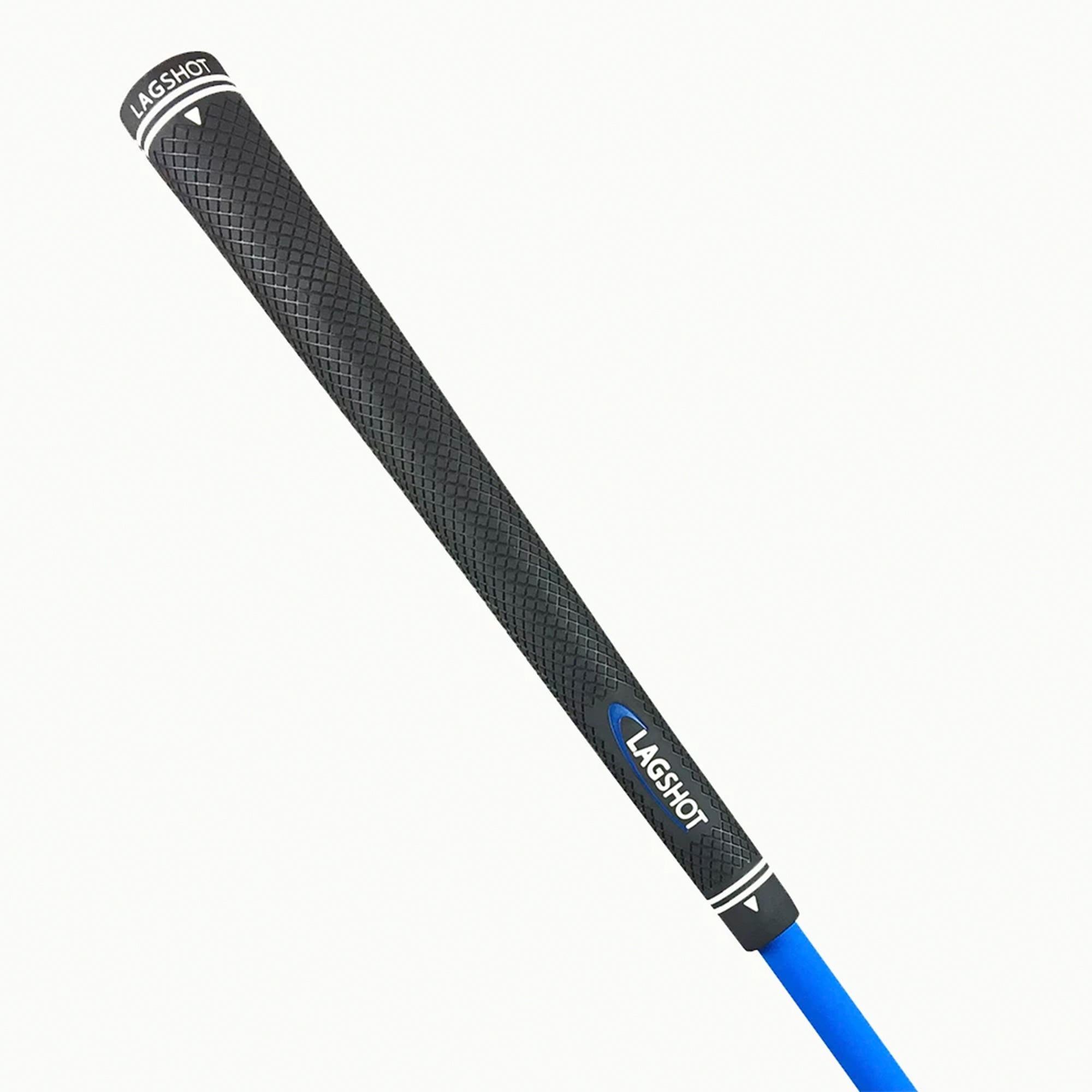 Lag Shot 7 Iron Golf Club Swing Trainer Stick for Right Handed Men, Black/Blue - VMInnovations