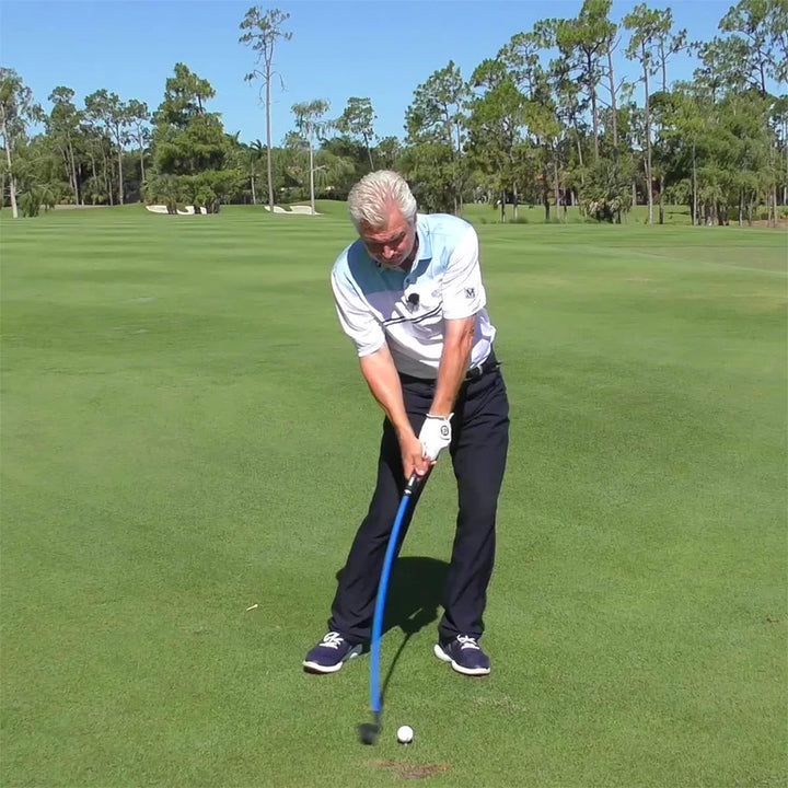 Lag Shot 7 Iron Golf Swing Trainer Stick-Right Handed Men, Black/Blue (Open Box) - VMInnovations