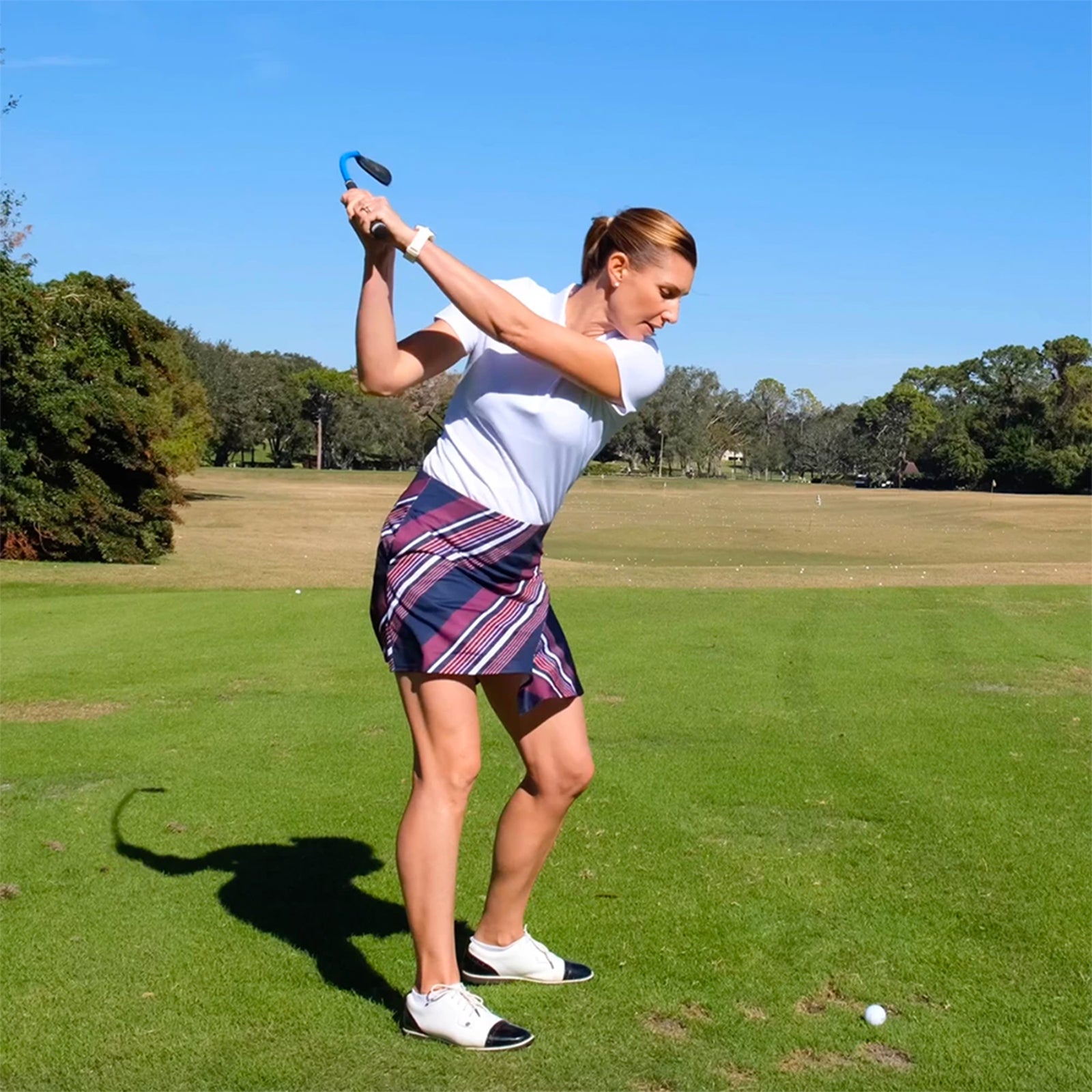 Lag Shot 7 Iron Golf Club Swing Trainer-Left Handed, Men, Black/Blue (Open Box) - VMInnovations