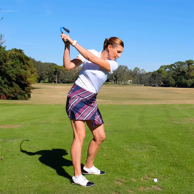 Lag Shot 7 Iron Golf Club Swing Trainer-Left Handed, Men, Black/Blue (Open Box) - VMInnovations