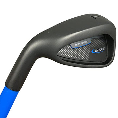 Lag Shot 7 Iron Golf Club Swing Trainer-Left Handed, Men, Black/Blue (Open Box)