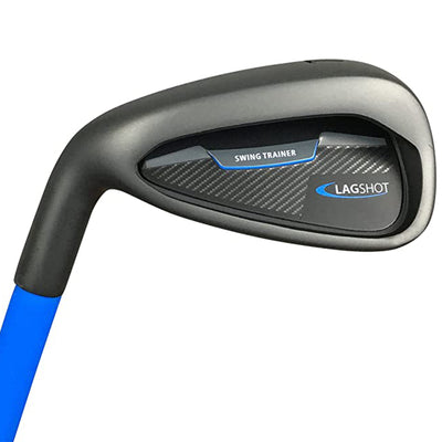 Lag Shot 7 Iron Golf Swing Trainer Stick for Left Handed Men, Black/Blue (Used)