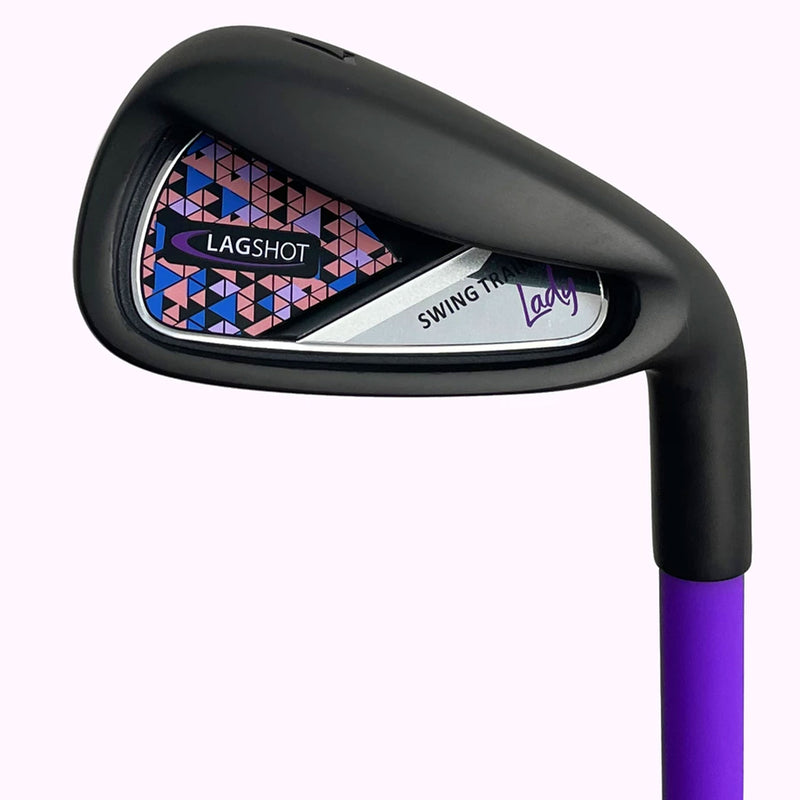 Lag Shot 7 Iron Golf Club Swing Trainer for Left Handed Women, Purple (Open Box)