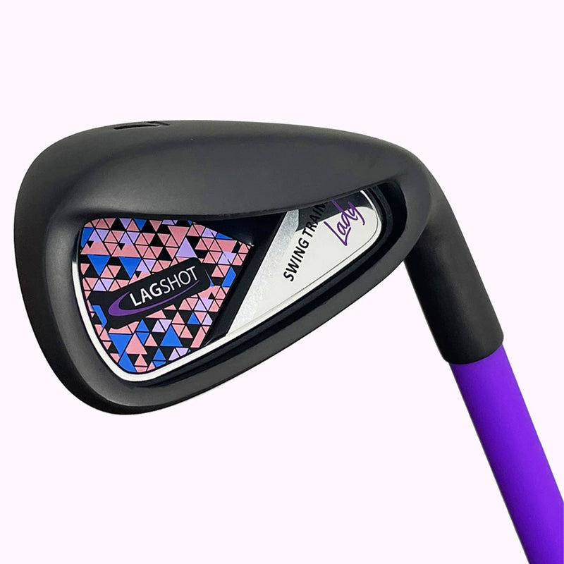 Lag Shot 7 Iron Golf Club Swing Trainer for Left Handed Women, Purple (Open Box)