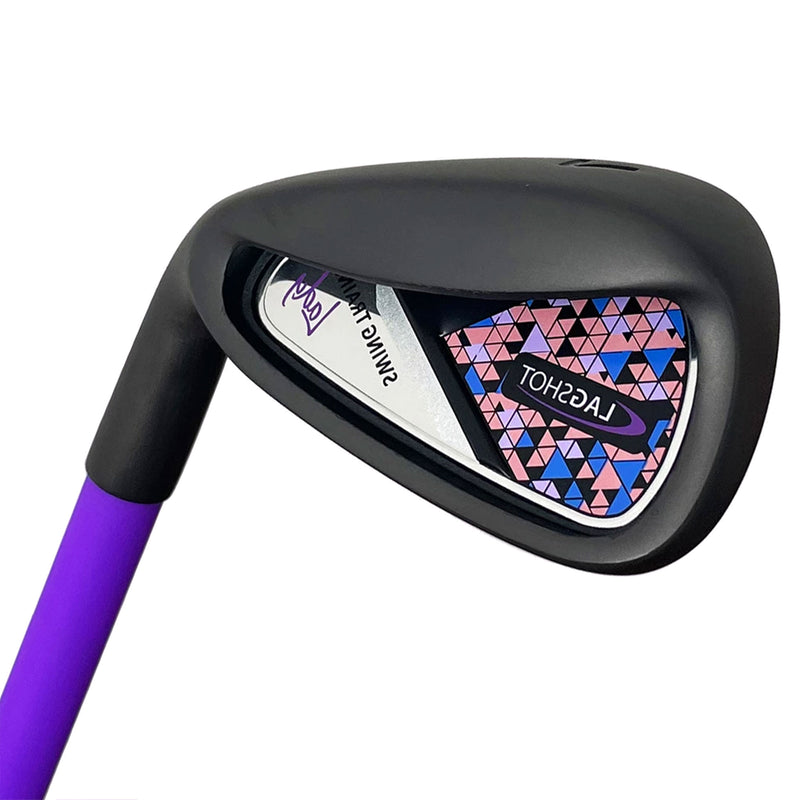 Lag Shot 7 Iron Golf Club Swing Trainer Stick for Right Handed Women, Purple