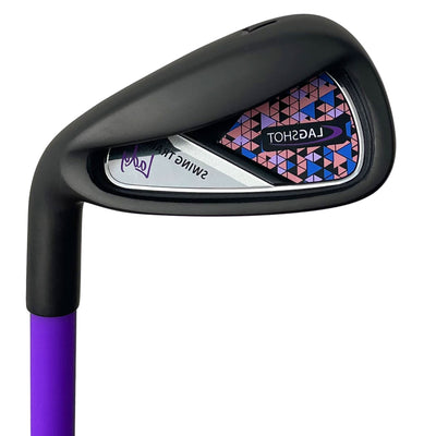 Lag Shot 7 Iron Golf Club Swing Trainer Stick for Right Handed Women, Purple