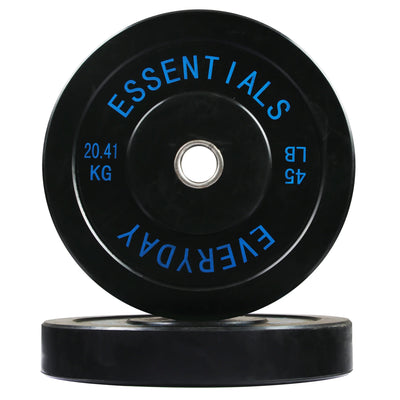 BalanceFrom Fitness 160 lb Olympic Bumper Weight Plate Set with 7' 45 lb Barbell - VMInnovations
