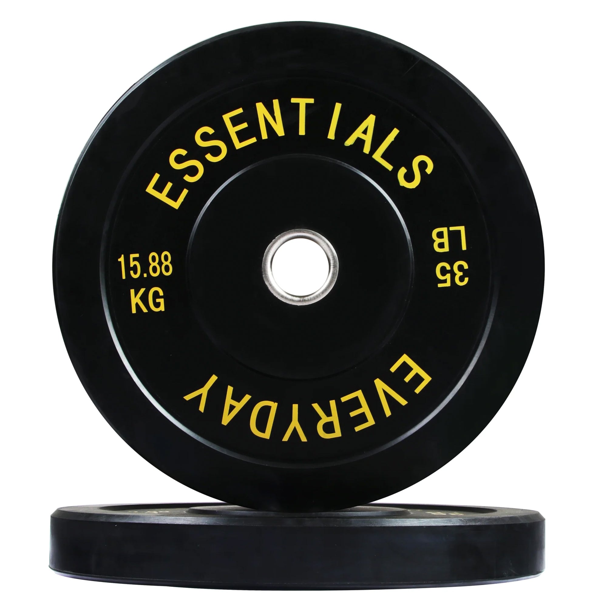 BalanceFrom Fitness 210 Pound Set Bumper Weight Plate with Steel Hub, Black