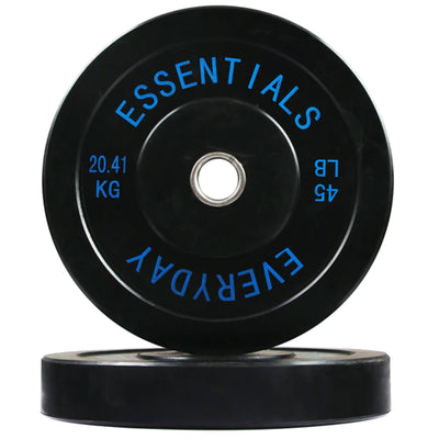 BalanceFrom Fitness 260 Pound Set Bumper Weight Plate with Steel Hub, Black