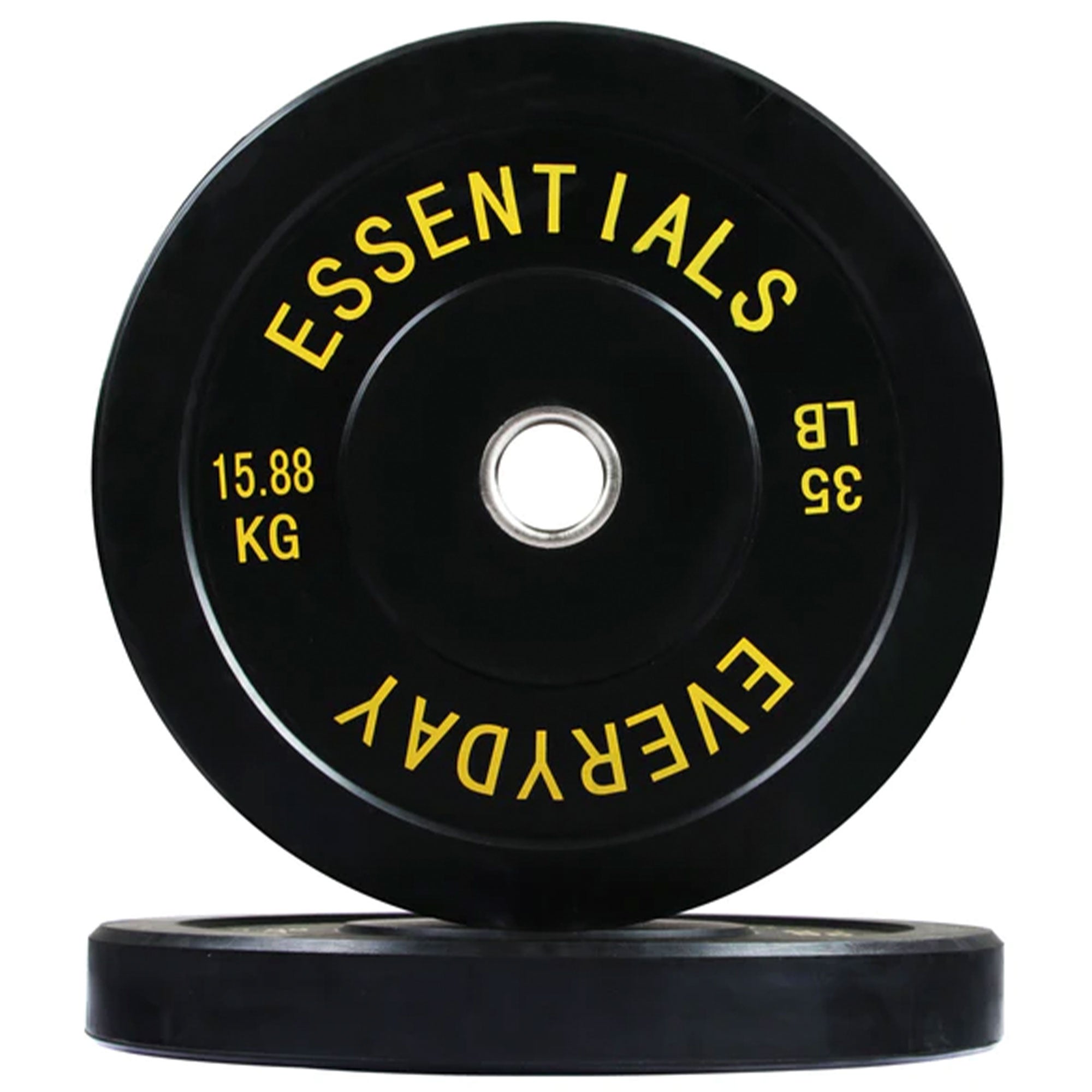 BalanceFrom Fitness 260 Pound Set Bumper Weight Plate with Steel Hub, Black (For Parts)