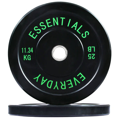 BalanceFrom Fitness 260 Pound Set Bumper Weight Plate with Steel Hub, Black (Open Box)
