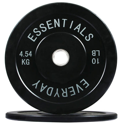 BalanceFrom Fitness 260 Pound Set Bumper Weight Plate with Steel Hub, Black (For Parts)