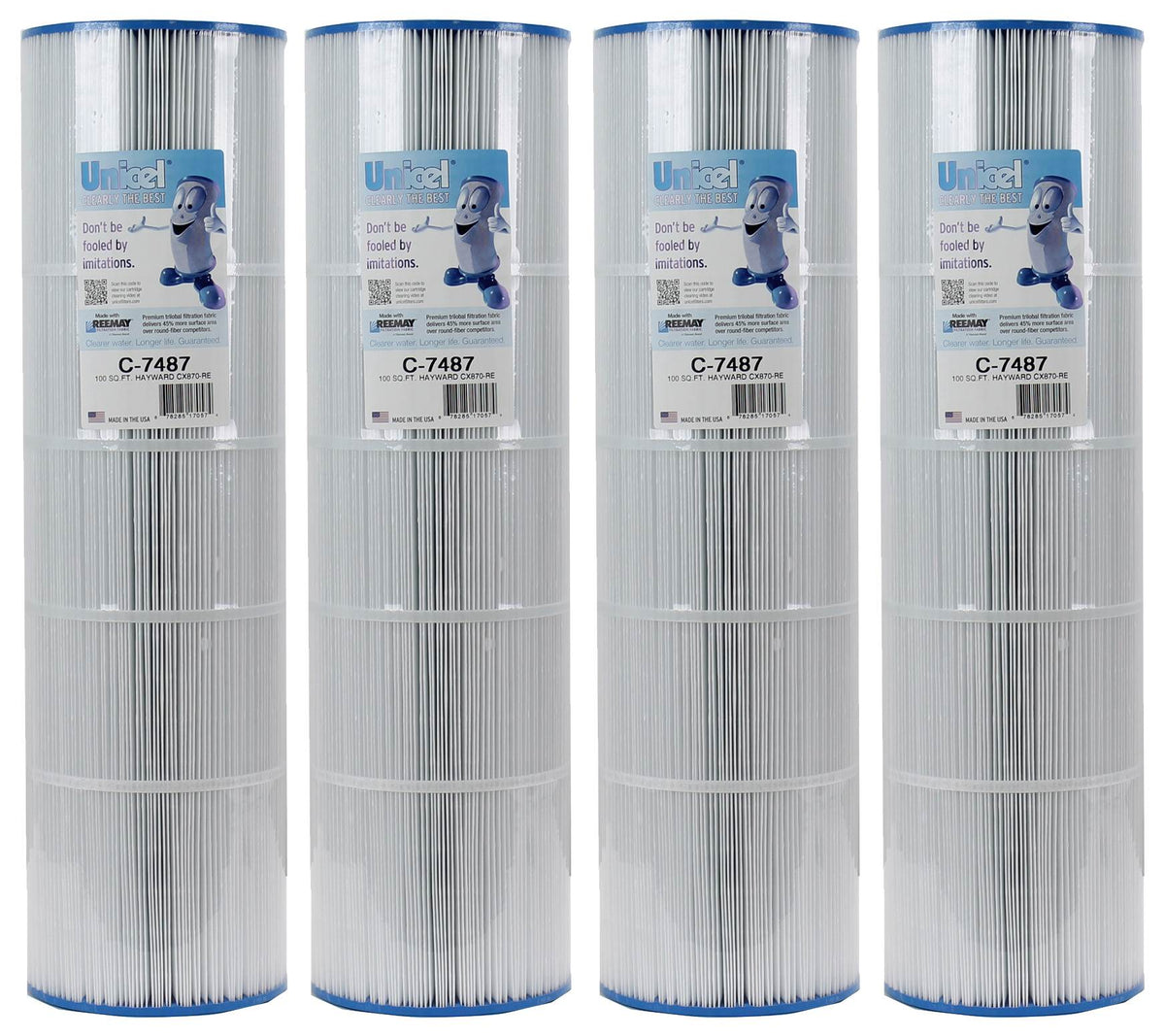 Unicel C-7487 Swimming Pool 100 Sq. Ft. Replacement Filter Cartridge (4 Pack)