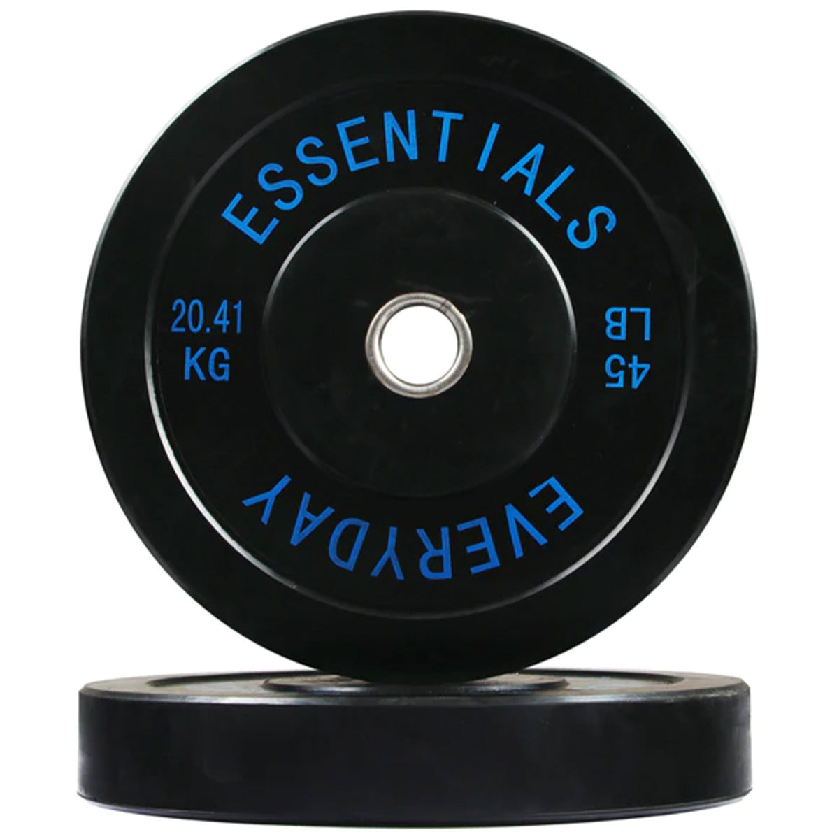 BalanceFrom 370lb Set of Fitness Black Olympic Bumper Weight Plate, (Open Box)