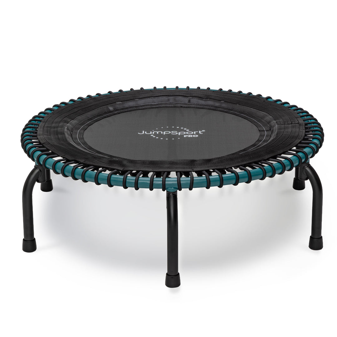 JumpSport Fitness 39 Inch Cardio Workout Indoor Trampoline, Teal/Black(Open Box) - VMInnovations