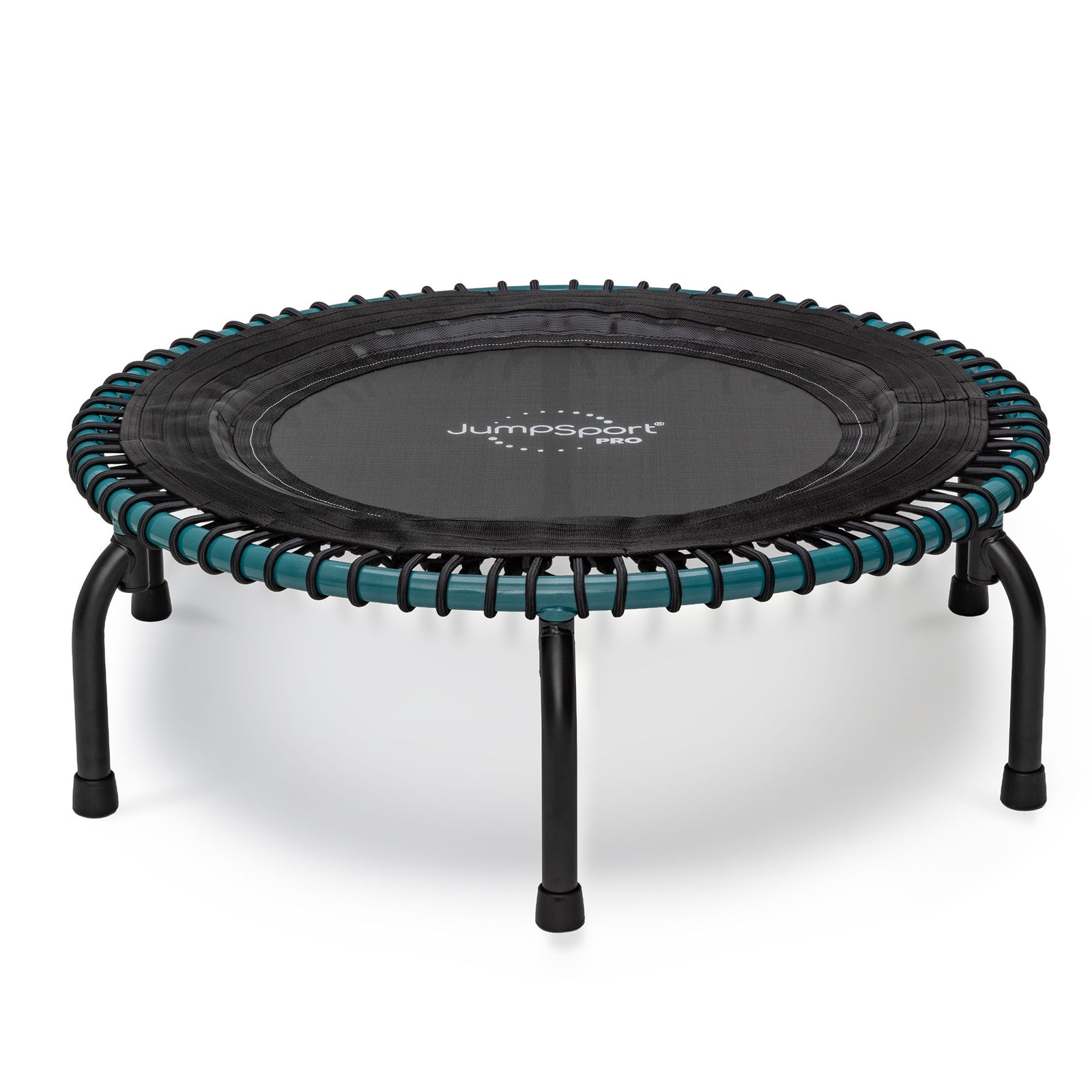JumpSport 350 Pro Fitness 39" Workout Indoor Trampoline, Teal/Black (Open Box) - VMInnovations