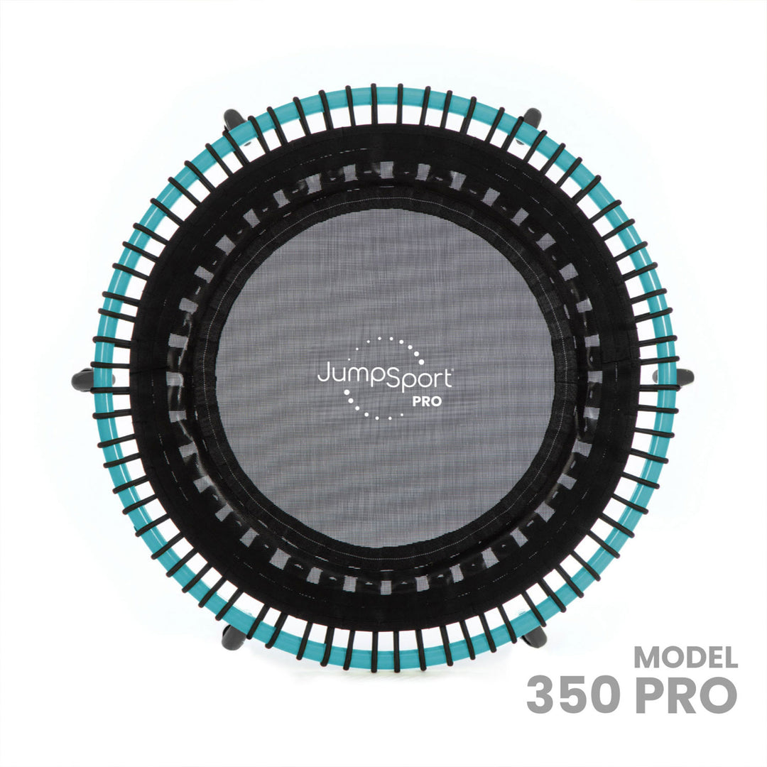 JumpSport 350 Pro Fitness 39" Cardio Workout Indoor Trampoline, Teal/Black(Used) - VMInnovations