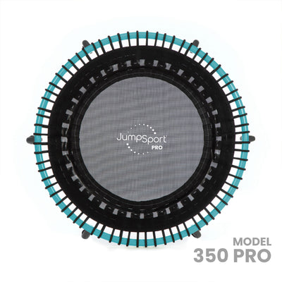 JumpSport 350 Pro Fitness 39" Cardio Workout Indoor Trampoline, Teal/Black(Used) - VMInnovations